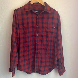 Marmot plaid long sleeve button up size S